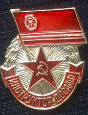 Значок нагрудный Инструктор ДОСААФ СССР.